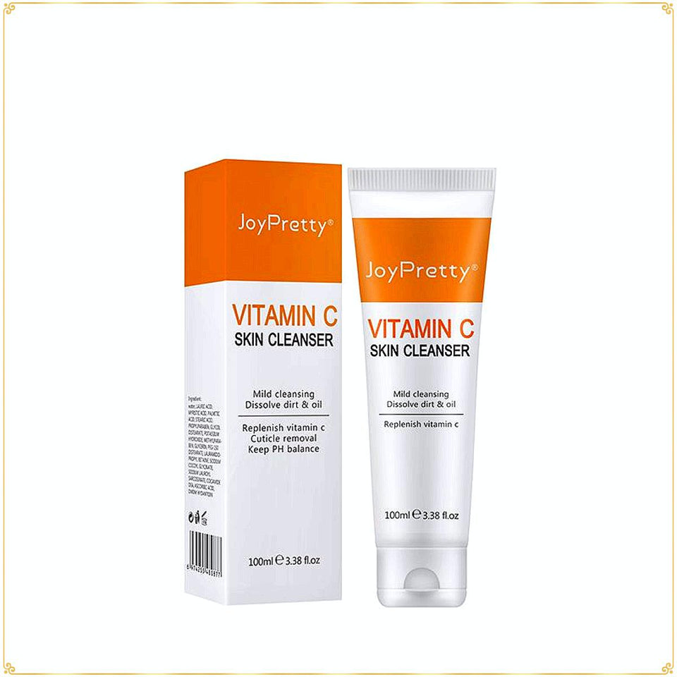 Set penjagaan kulit vitamin C, 5 keping, pembersih muka, Toner, serum, krim mata, penjagaan lingkaran hitam, SPF 50