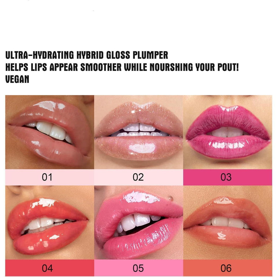 Girabella Lip Plumper,Lip Plumping Booster Gloss,Girabella Lip Gloss,Lip Plumper Gloss Girabella (6PCS)