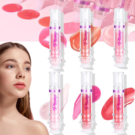 Girabella Lip Plumper,Lip Plumping Booster Gloss,Girabella Lip Gloss,Lip Plumper Gloss Girabella (6PCS)