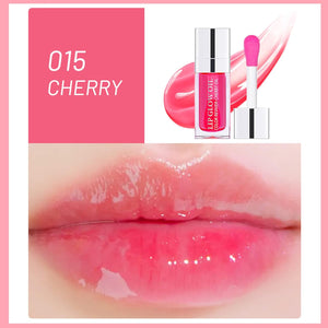 Plumping Lip Oil Hydrating Lip Gloss Tinted Lip Balm Transparent Toot Lip Oil Lip Care, Big Brush Head Glitter Shine Long Lasting Moisturizing Lip Glow Oil