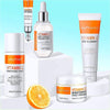 Set penjagaan kulit vitamin C, 5 keping, pembersih muka, Toner, serum, krim mata, penjagaan lingkaran hitam, SPF 50