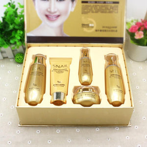 5Pcs/Set Snail Water Makeup Face Care Set Moisturizing Hydrating Nourishing Oil Control Anti Skin care Cosmetics