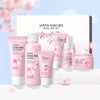 Sakura Skincare 6pcs/Set, Even Skin Tone Serum, Cleanser, Toner, Face Cream, Eye Cream, Smooth Wrinkle, Enhance Radiance Skin Repair Comfort