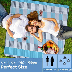 200cm*200cm Extra Large Picnic Blanket Floral Outdoor Picnic Beach Mat Foldable Thick Camping Mat Tent Ground Mat Trekking