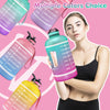 2.2/3.78L Gallon Water Bottle with Time Marker &amp; Straw, Motivational Water Jug BPA Free Leakproof Large Water Bottles Gym