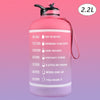 2.2/3.78L Gallon Water Bottle with Time Marker &amp; Straw, Motivational Water Jug BPA Free Leakproof Large Water Bottles Gym