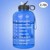 2.2/3.78L Gallon Water Bottle with Time Marker &amp; Straw, Motivational Water Jug BPA Free Leakproof Large Water Bottles Gym