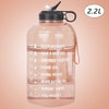 2.2/3.78L Gallon Water Bottle with Time Marker &amp; Straw, Motivational Water Jug BPA Free Leakproof Large Water Bottles Gym