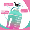 2.2/3.78L Gallon Water Bottle with Time Marker &amp; Straw, Motivational Water Jug BPA Free Leakproof Large Water Bottles Gym