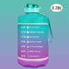 2.2/3.78L Gallon Water Bottle with Time Marker &amp; Straw, Motivational Water Jug BPA Free Leakproof Large Water Bottles Gym