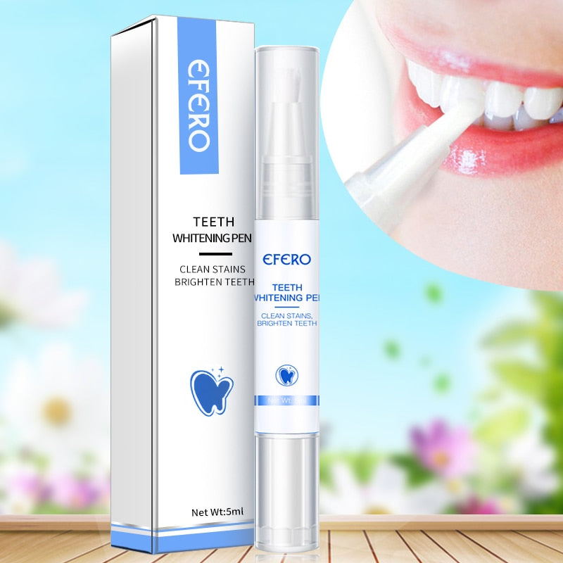 EFERO Dental Teeth Whitening Pen Cleaning Stains Bleaching Tool Whitening Tooth Serum Oral Care Teeth Whitening Essence Pen