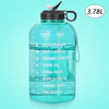 2.2/3.78L Gallon Water Bottle with Time Marker &amp; Straw, Motivational Water Jug BPA Free Leakproof Large Water Bottles Gym