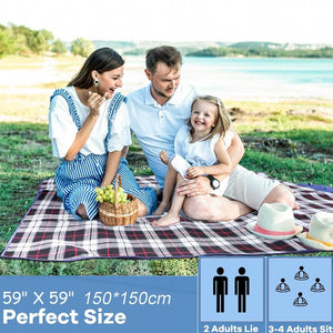 200cm*200cm Extra Large Picnic Blanket Floral Outdoor Picnic Beach Mat Foldable Thick Camping Mat Tent Ground Mat Trekking