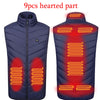 11PCS Heated vest Jacket Fashion Men Women Coat Intelligent USB Electric Heating Thermal Warm Clothes Winter Heated Vest  열선조끼