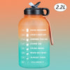 2.2/3.78L Gallon Water Bottle with Time Marker &amp; Straw, Motivational Water Jug BPA Free Leakproof Large Water Bottles Gym