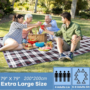 200cm*200cm Extra Large Picnic Blanket Floral Outdoor Picnic Beach Mat Foldable Thick Camping Mat Tent Ground Mat Trekking