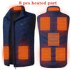 11PCS Heated vest Jacket Fashion Men Women Coat Intelligent USB Electric Heating Thermal Warm Clothes Winter Heated Vest  열선조끼