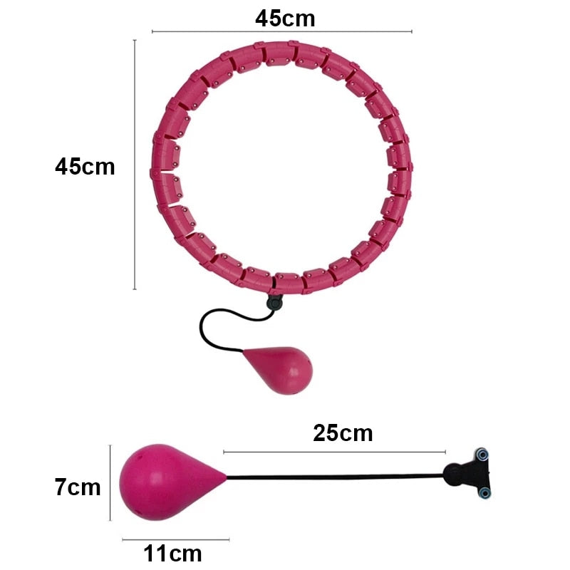 24 Section Adjustable Sport Hoops Abdominal Thin Waist Exercise Detachable Massage Fitness Hoop Training Weight Loss