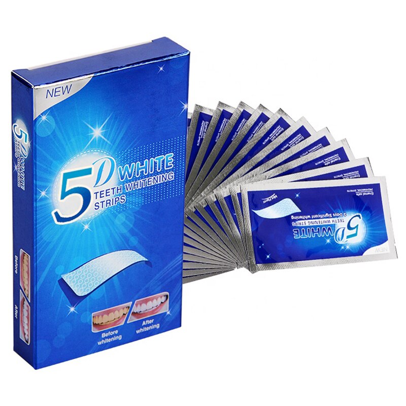 5D Gel Teeth Whitening Strips White Tooth Dental kit Oral Hygiene Care