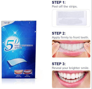 5D Gel Teeth Whitening Strips White Tooth Dental kit Oral Hygiene Care